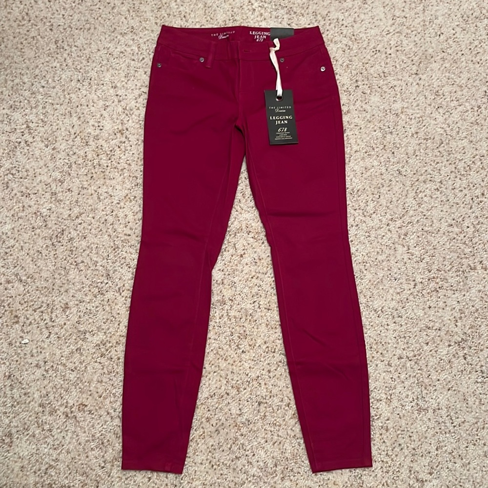 ✅ NWT THE LIMITED “678” Denim Legging Jean Stretch Fabric Jeggings Pink Size 2R